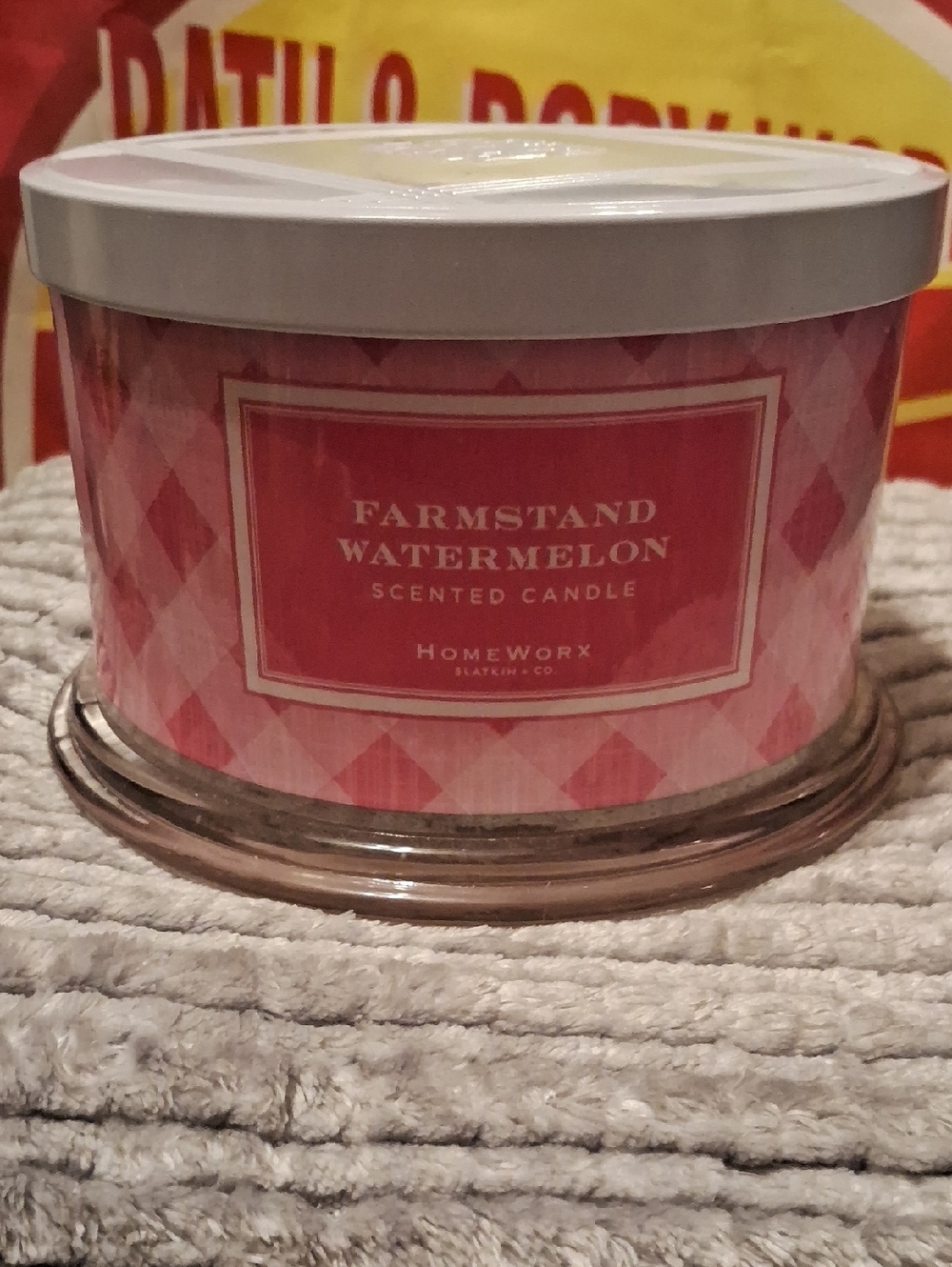 HomeWorx Farmstand Watermelon Scented Candle - Pink